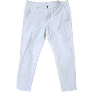 Zara Mens White Melange Bi-Stretch‎ Dress Pants Trousers Size 38